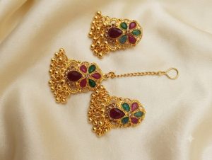 Traditional Maang Tikka & Earring Set