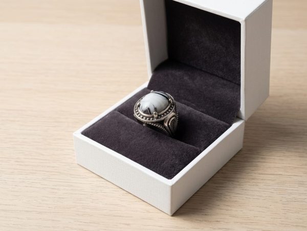 Monochrome Agate Men's Ring